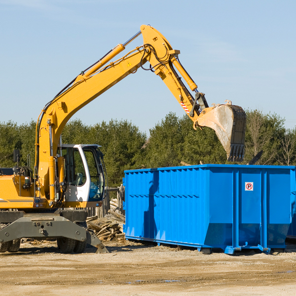 what size residential dumpster rentals are available in Merrimac WI